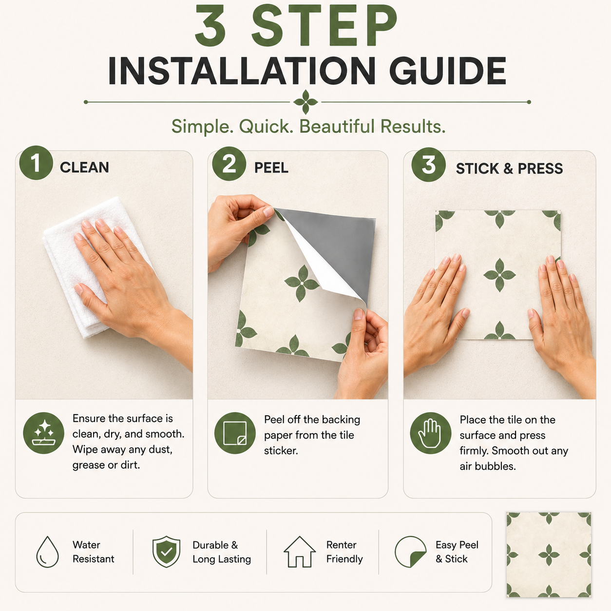 Pomona Sage Peel & Stick Tile