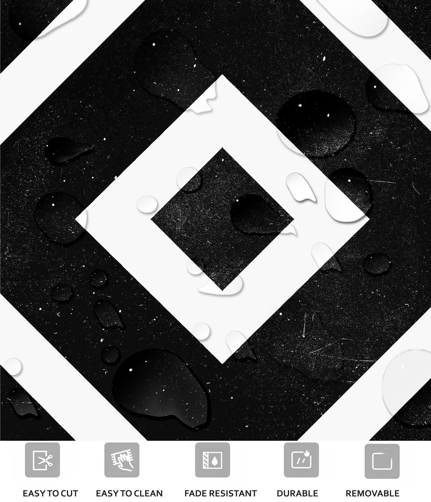 Prague Black Peel & Stick Tile