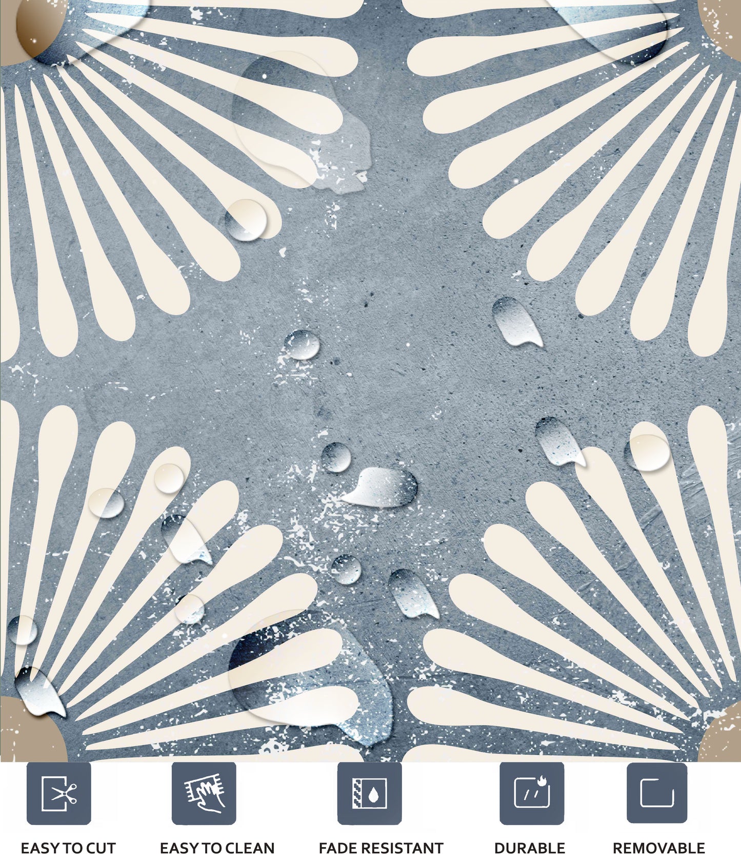 Kawasaki Mist Peel & Stick Anti Slip Flooring