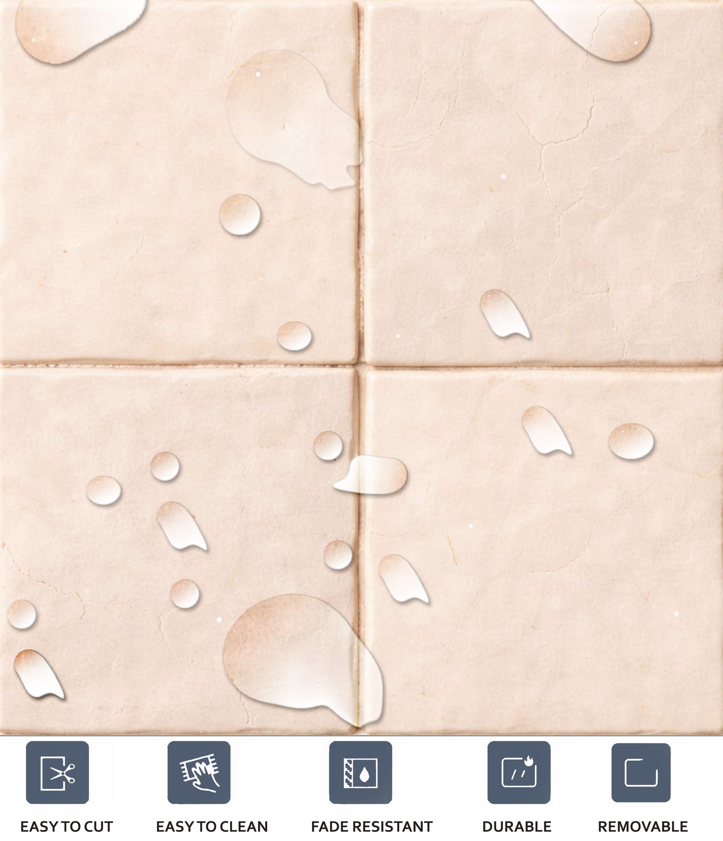 Rabat Zellige Sand Peel & Stick Tile