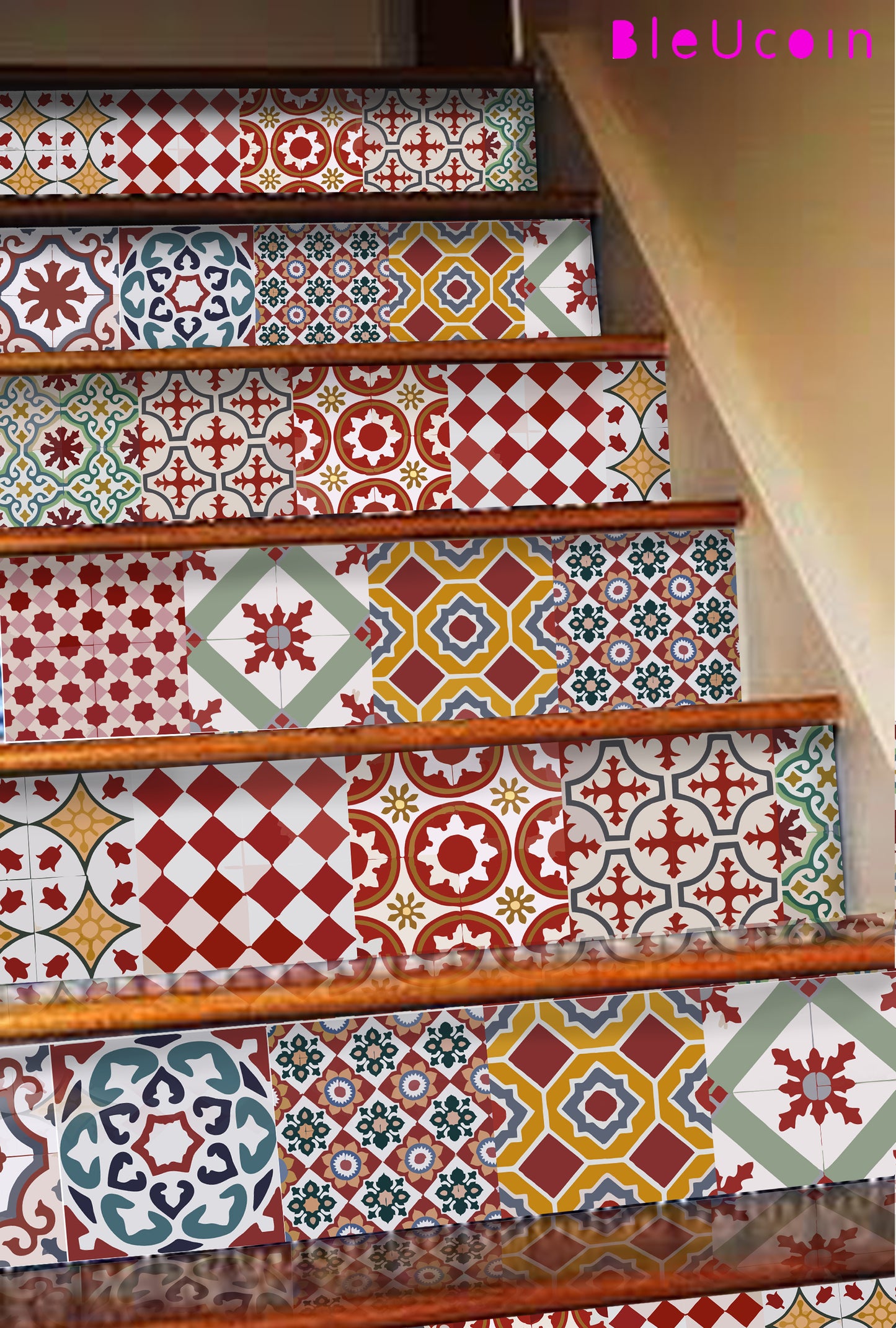 Athangudi Peel & Stick Stair Strip