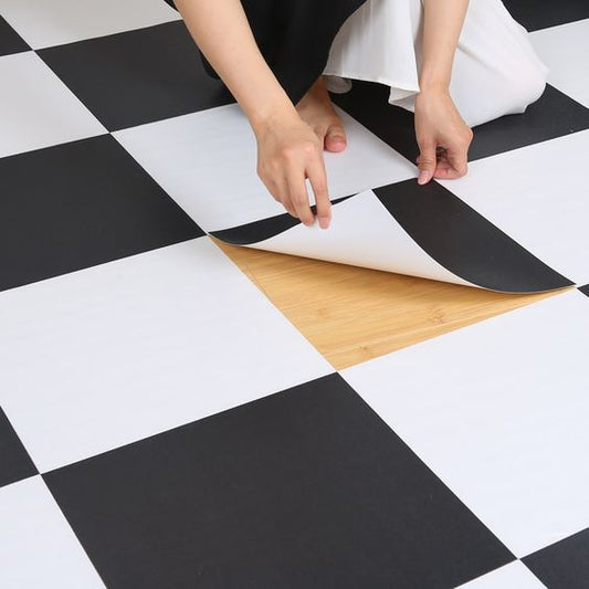 Black & White Checker Anti Slip Flooring