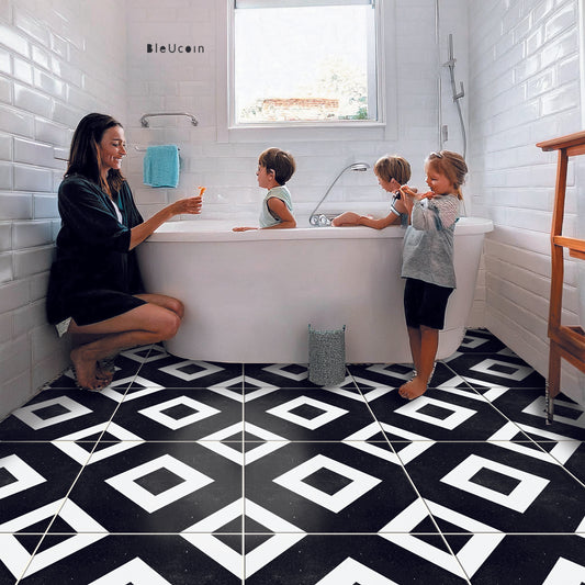 Prague Black Peel & Stick Anti Slip Flooring