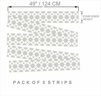 Pacific Grey Peel & Stick Stair Strip
