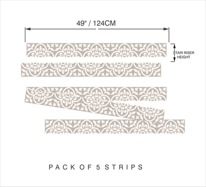 Encaustic Sandcastle Peel & Stick Stair Strip