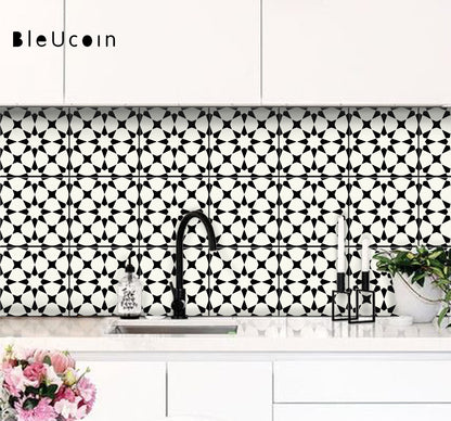Pacific Black & White Peel & Stick Tile