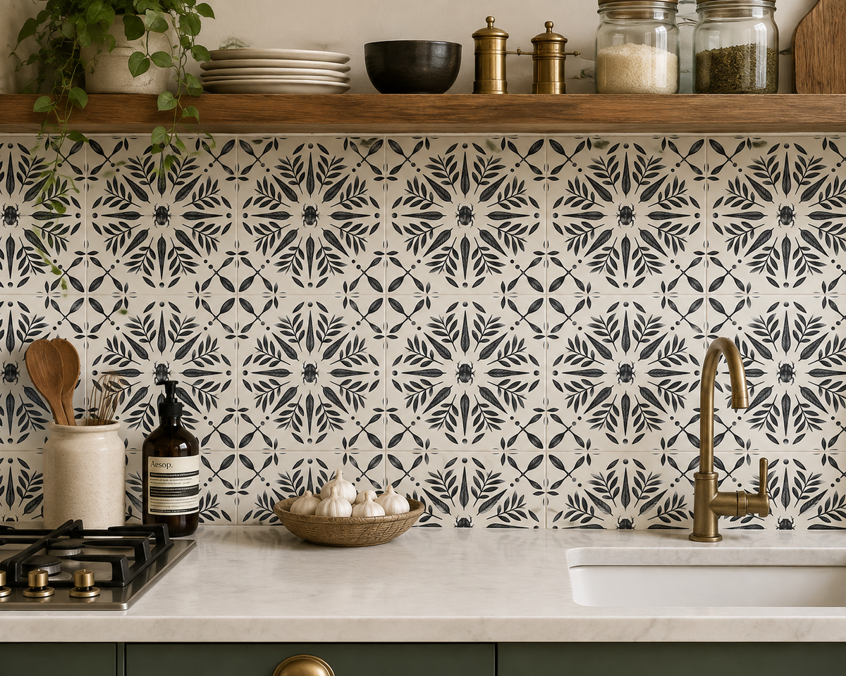 Scarab Rosette  Peel & Stick Tile