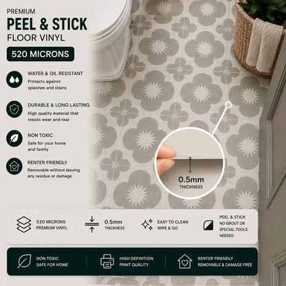 Sakura Ash Peel & Stick Anti Slip Flooring