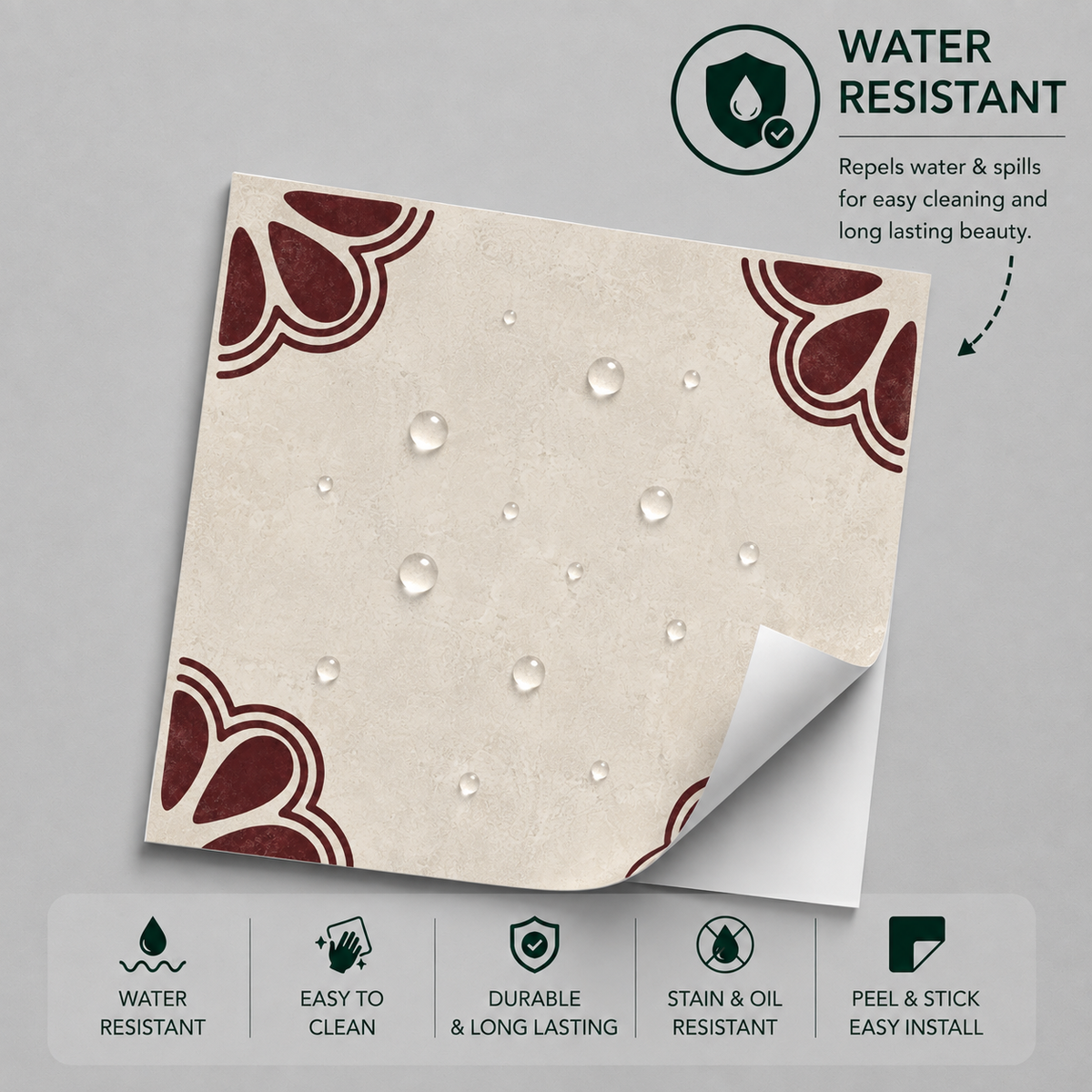 Jaipur Sangria Peel & Stick Anti Slip Flooring