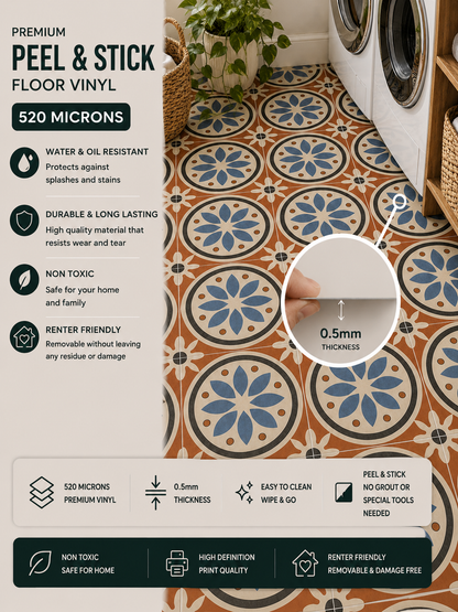 Athangudi Vol 2 Peel & Stick Anti Slip Flooring