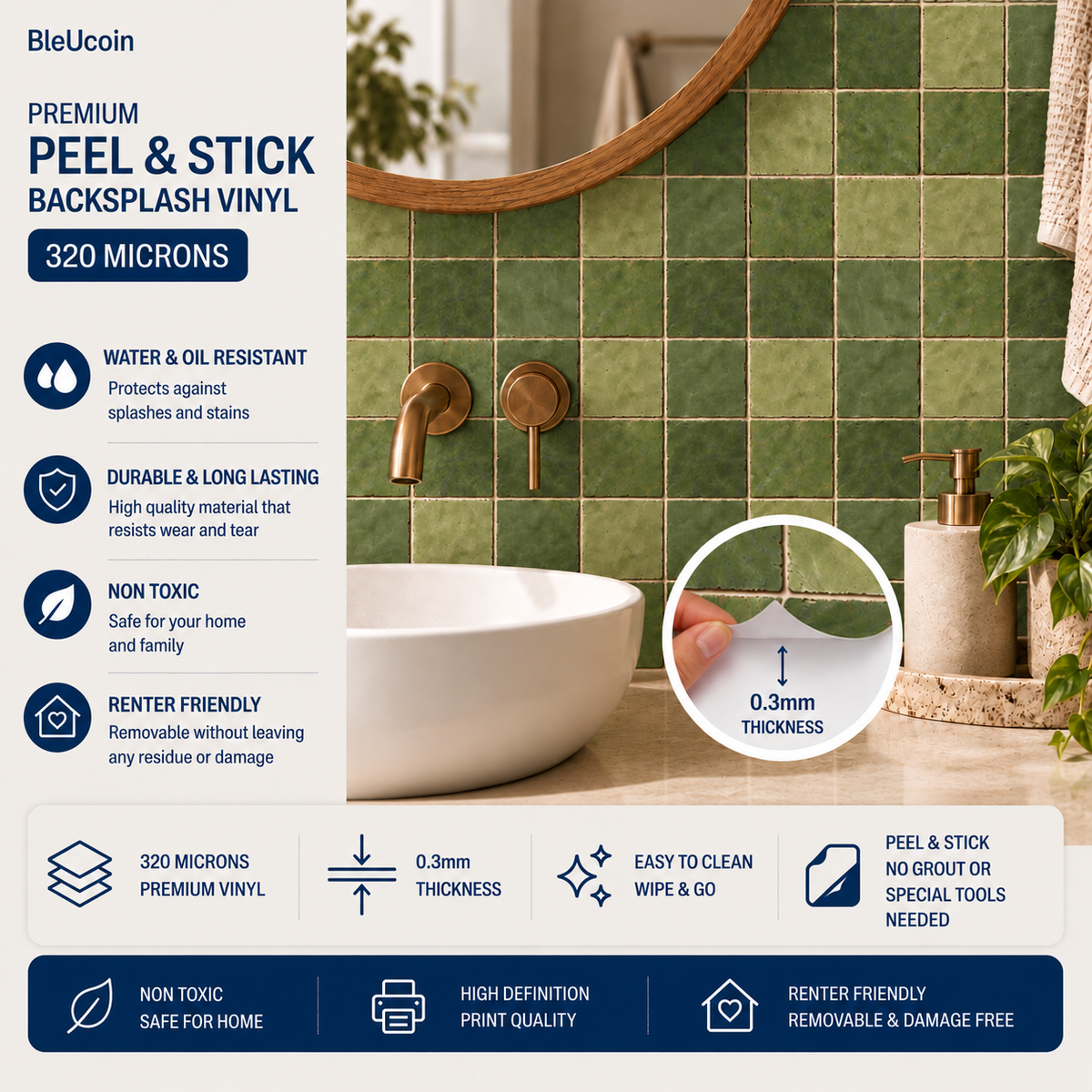 Rabat Sage Peel & Stick Tile