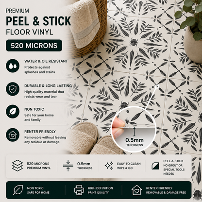 Scarab Rosette  Peel & Stick Anti Slip Flooring
