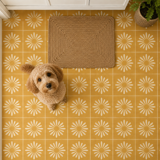 Pithora Ochre Peel & Stick Anti Slip Flooring