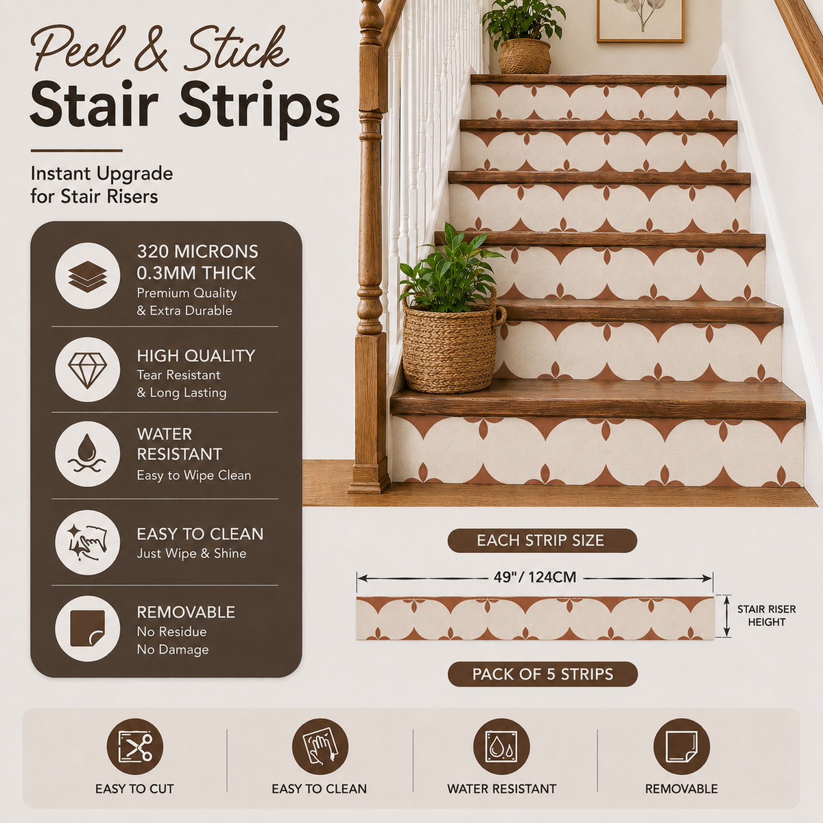 Marsala  Peel & Stick Stair Strip