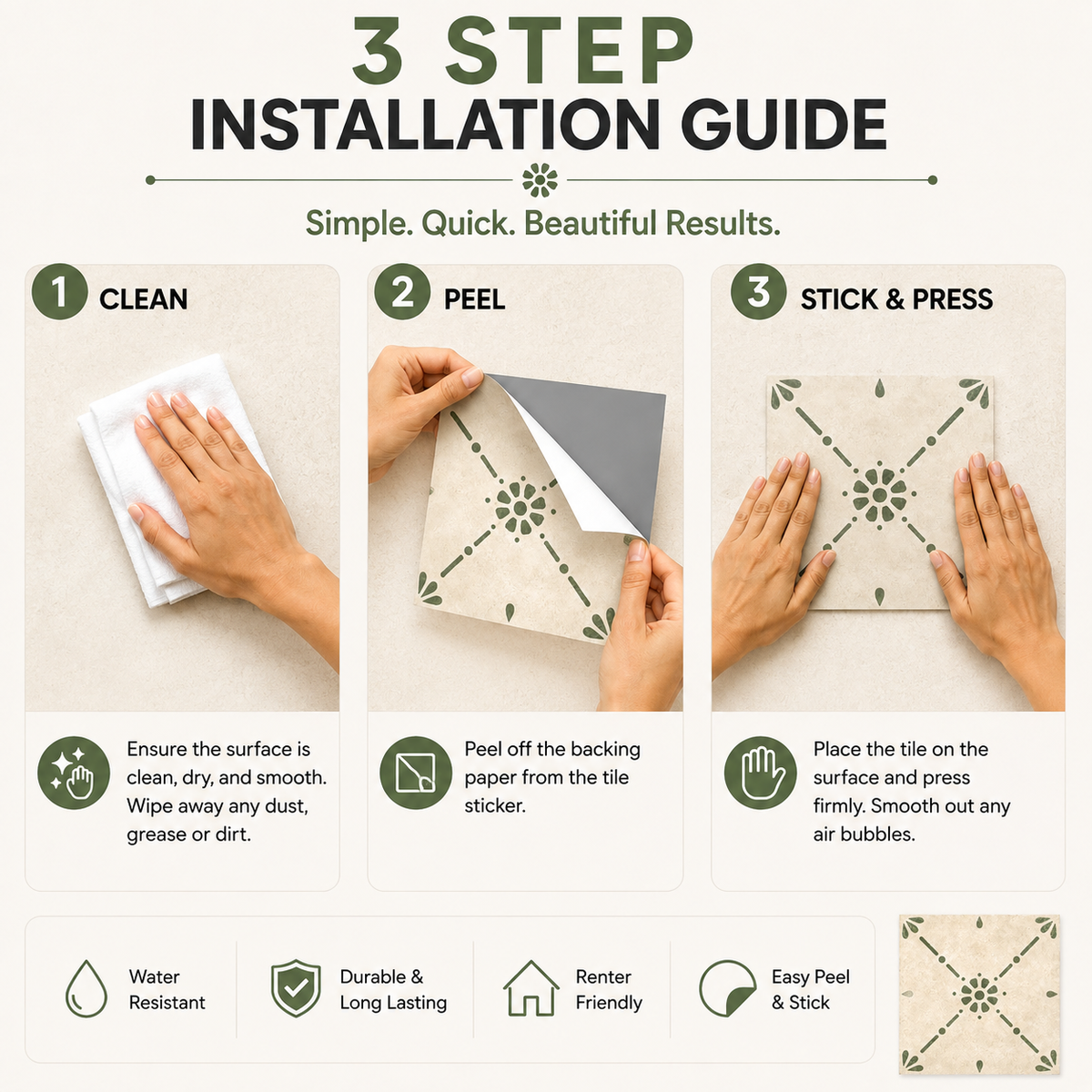 Nottingham Sage  Peel & Stick Tile