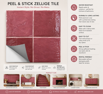Souk Rose Peel & Stick Tile ( Glossy )