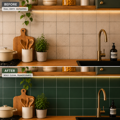 Moss Green Plain  Peel & Stick Tile