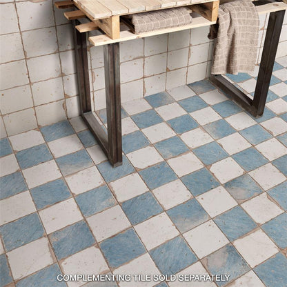 Vintage Weathered Ocean & off White Checker Anti Slip Flooring