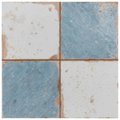 Vintage Weathered Ocean & off White Checker Anti Slip Flooring
