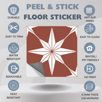 Positano Amber Peel & Stick Anti Slip Flooring