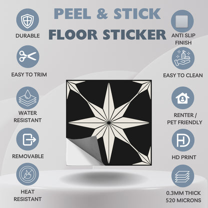 Positano Lignite  Peel & Stick Anti Slip Flooring