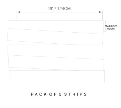 Ivory Peel & Stick Stair Strip
