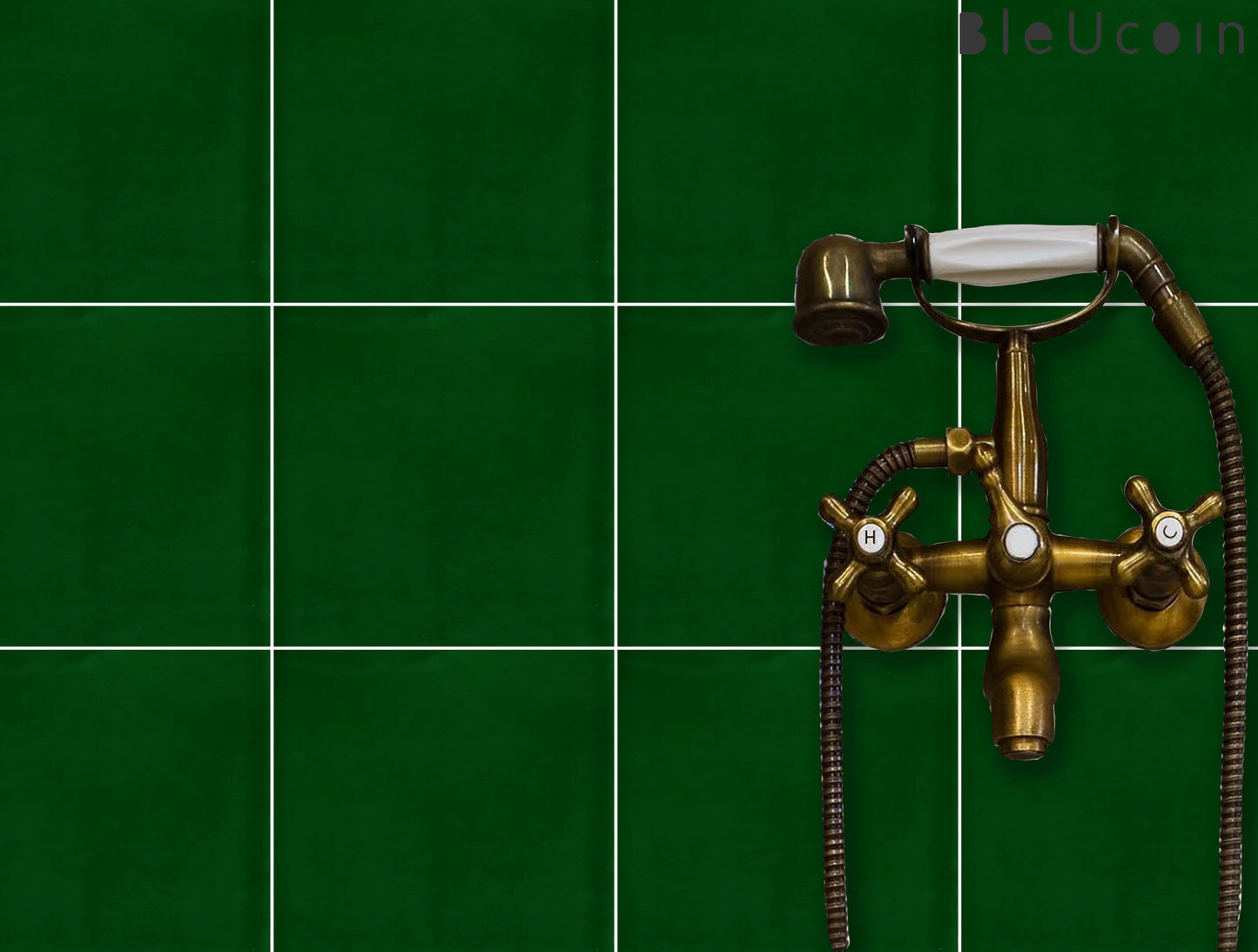 Moss Green Plain  Peel & Stick Tile