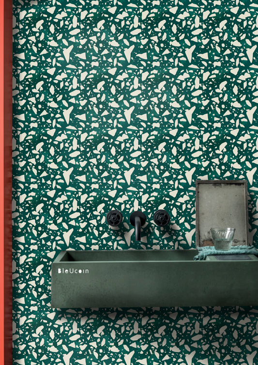 Terrazzo fern Peel & Stick Tile