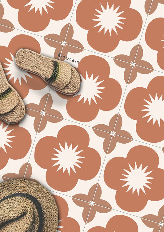 Sakura Terracotta Peel & Stick Anti Slip Flooring