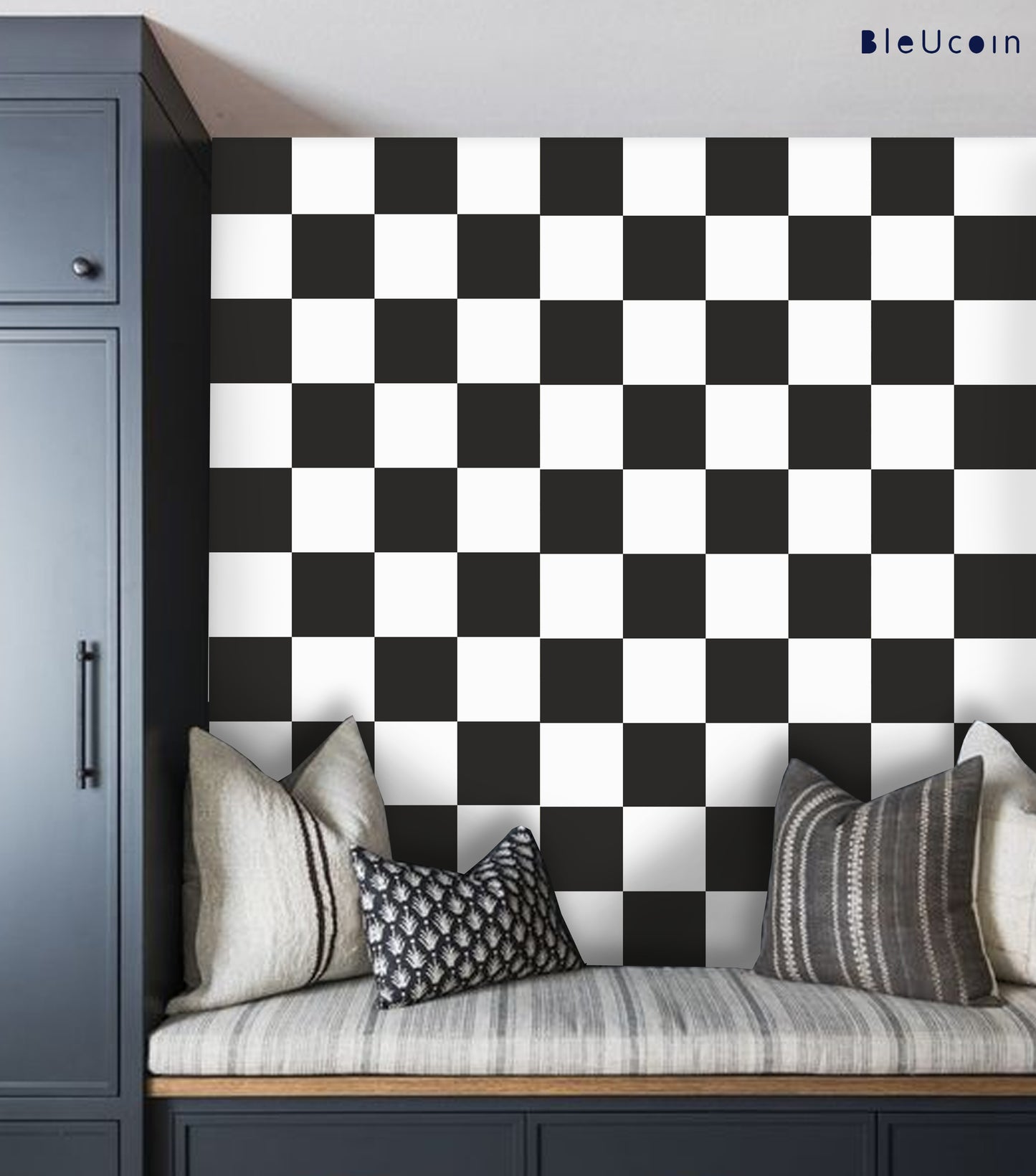 Black & White Checker Peel & Stick Wallpaper