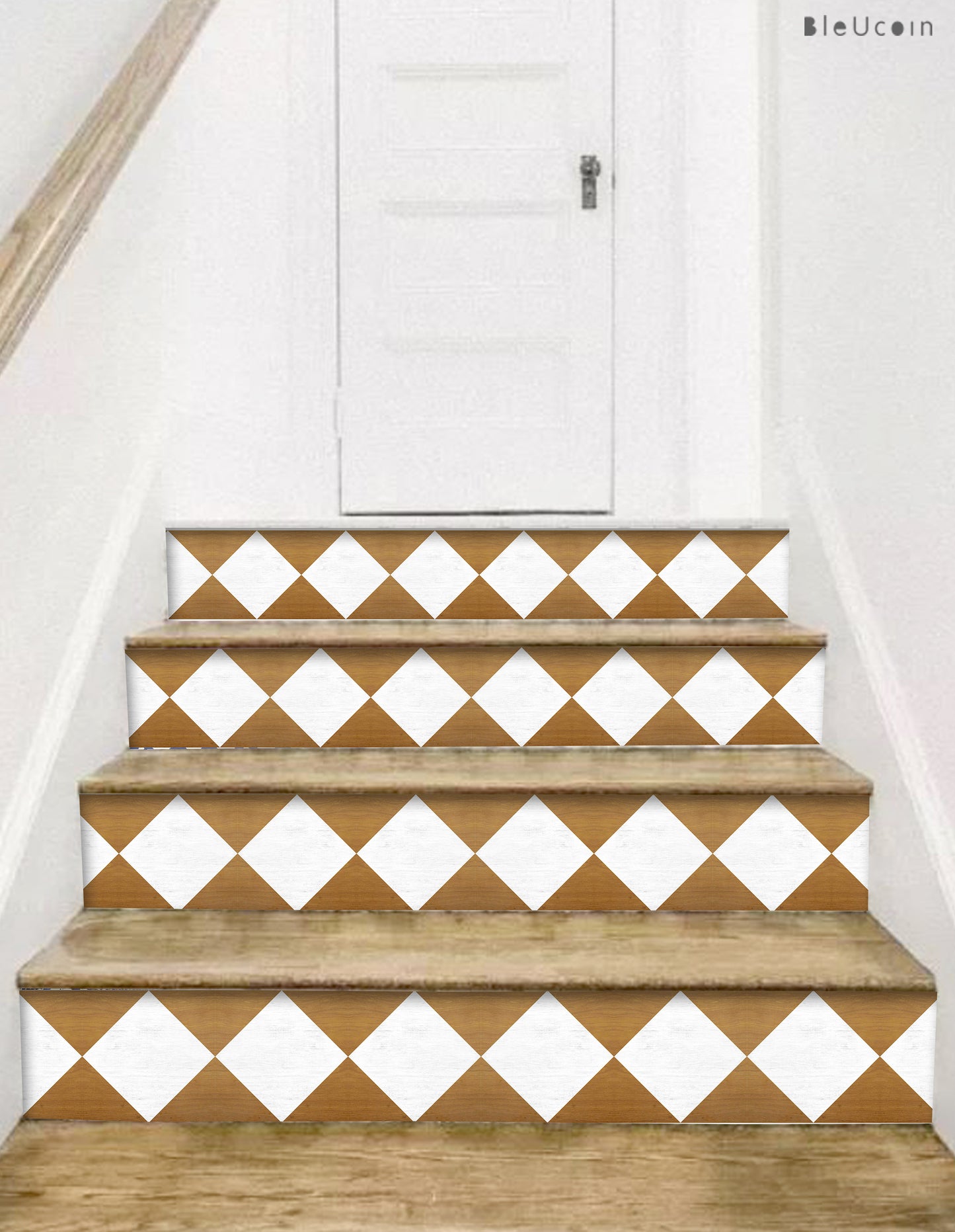Diamond Tan Wood Diamond Peel & Stick Tile