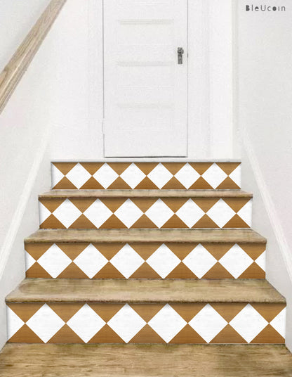 Diamond Tan Wood Diamond Peel & Stick Tile