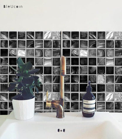Black Mosaic Peel & Stick Tile