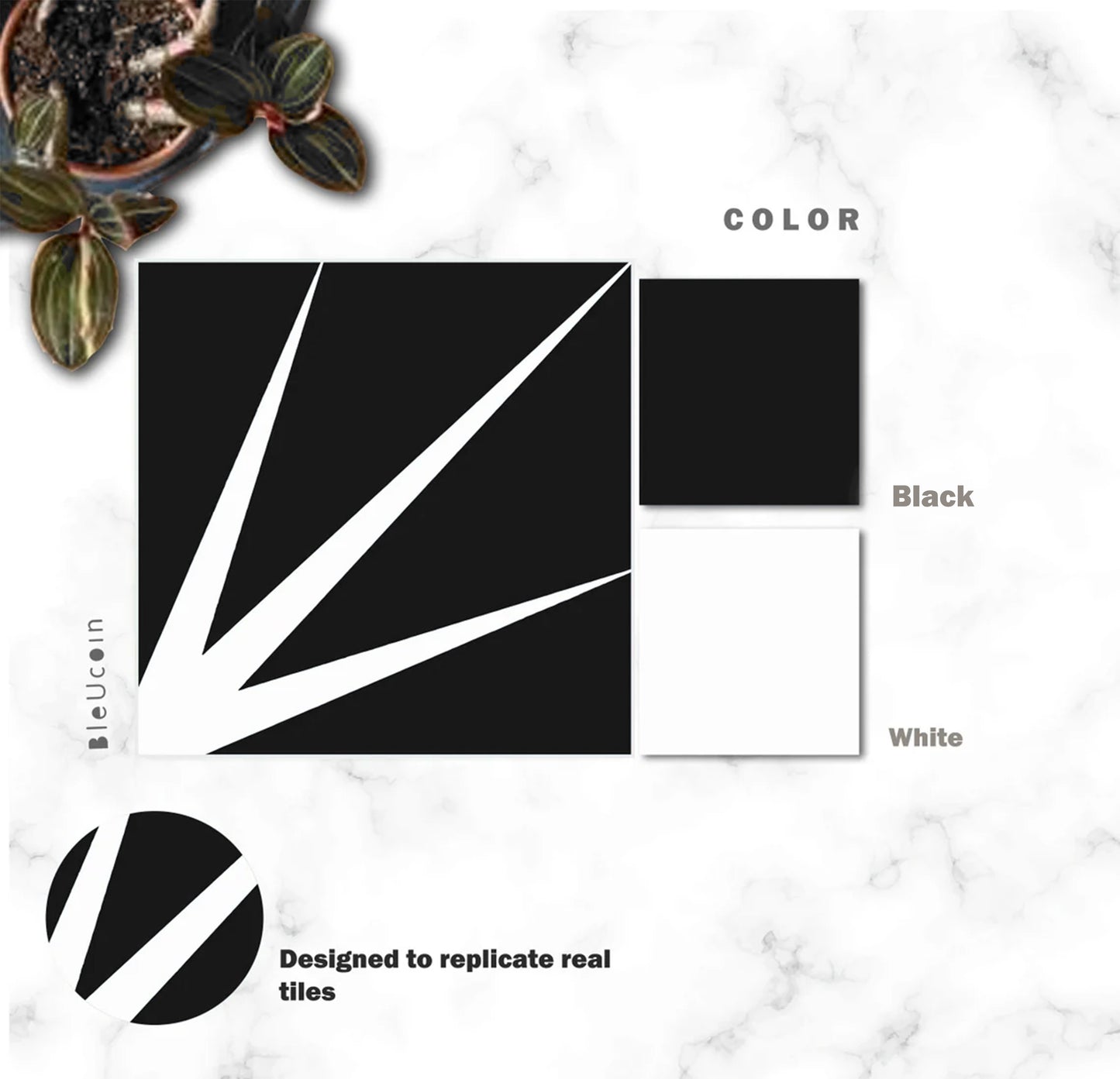 Ibiza Black Peel & Stick Tile