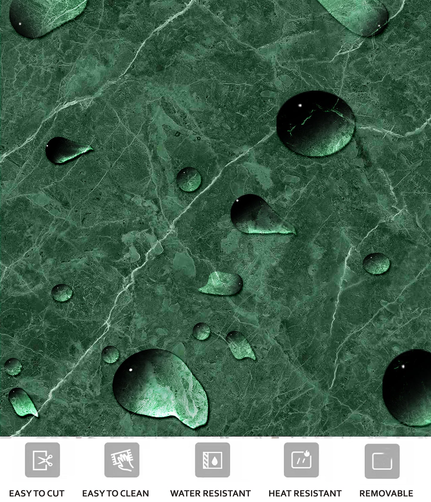 Marble Clover Green & White Checker Peel & Stick Tile
