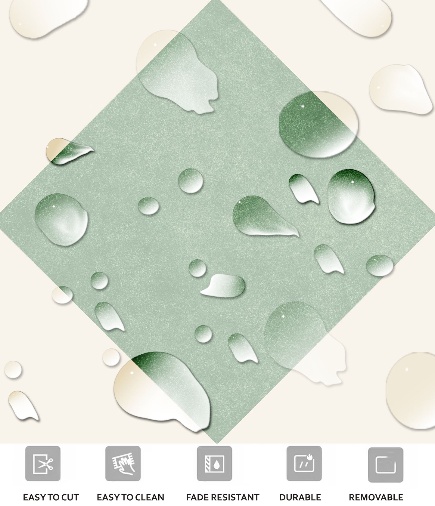 Diamond Mint Sage Peel & Stick Stair Strip