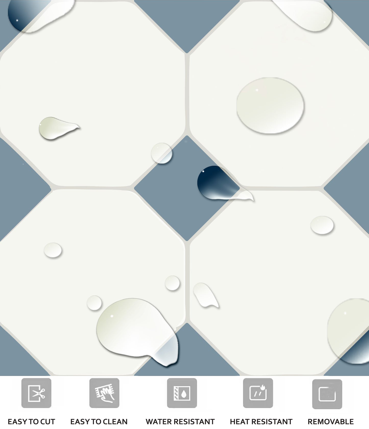 Warsaw Ocean  Peel & Stick Anti Slip Flooring