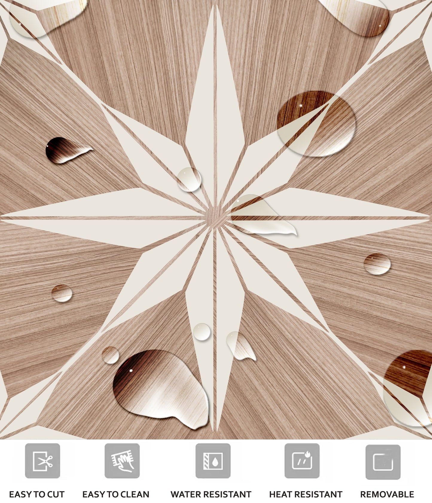Positano Wood Peel & Stick Anti Slip Flooring
