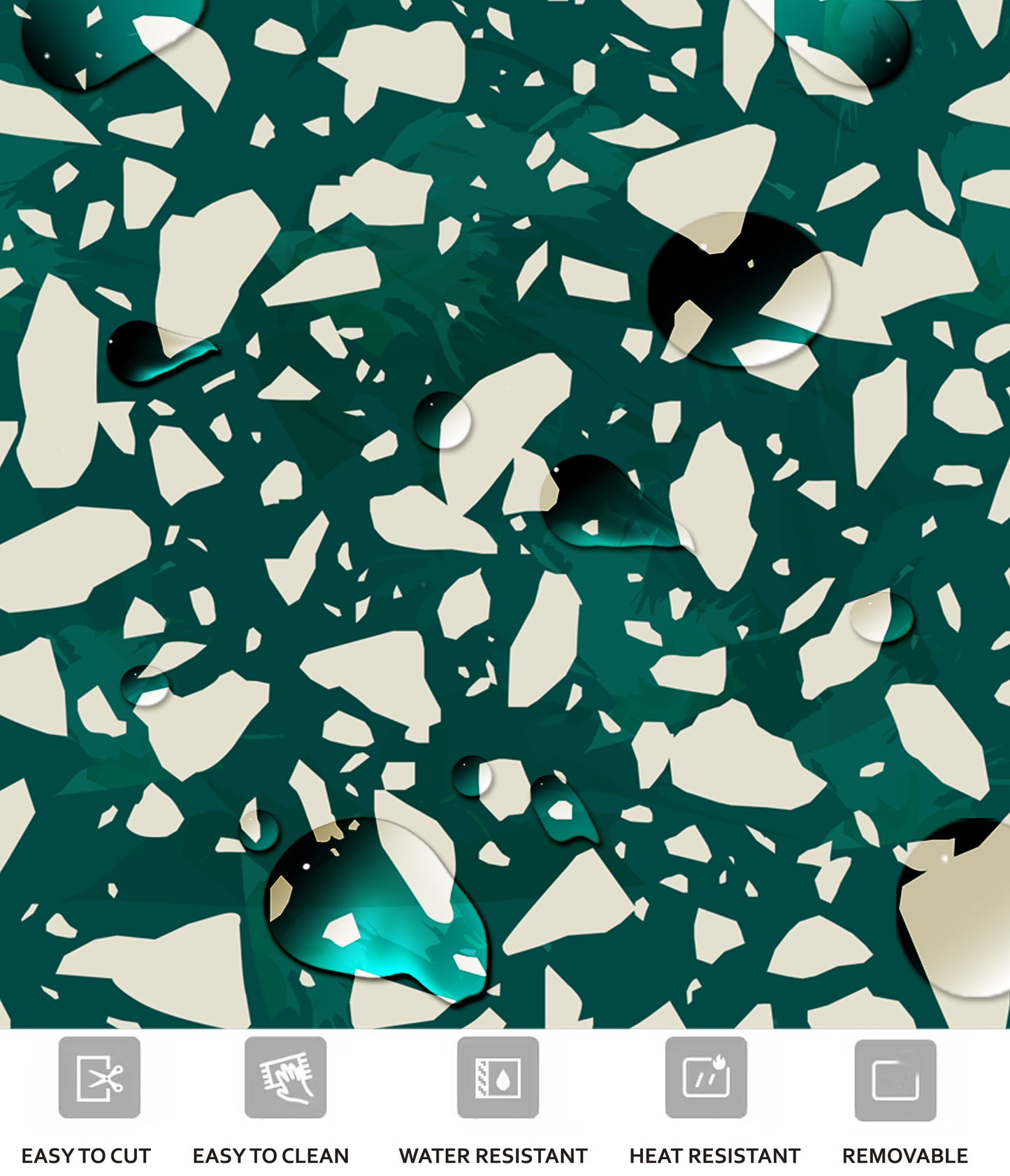 Terrazzo fern Peel & Stick Tile
