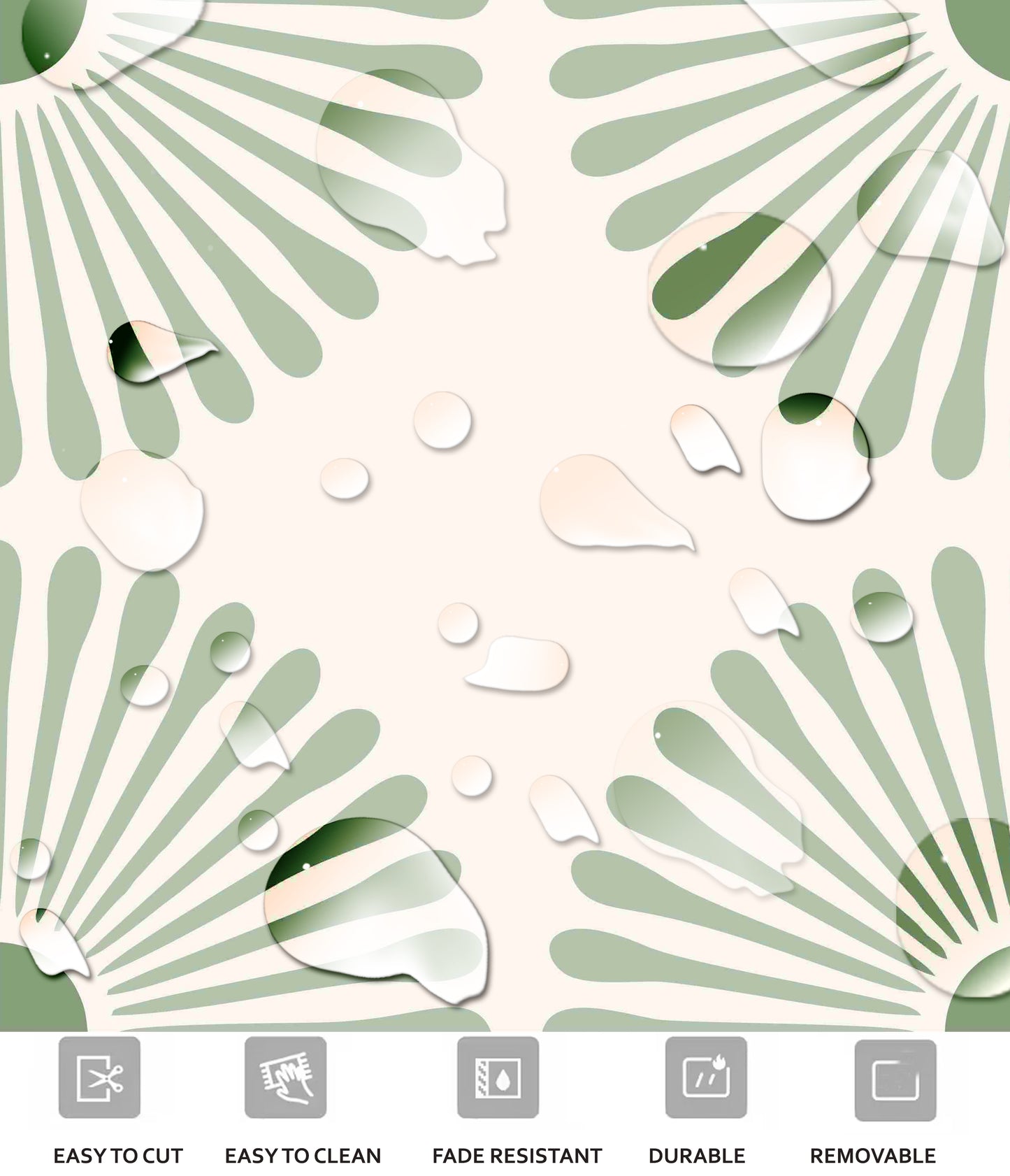 Kawasaki Sage Peel & Stick Anti Slip Flooring