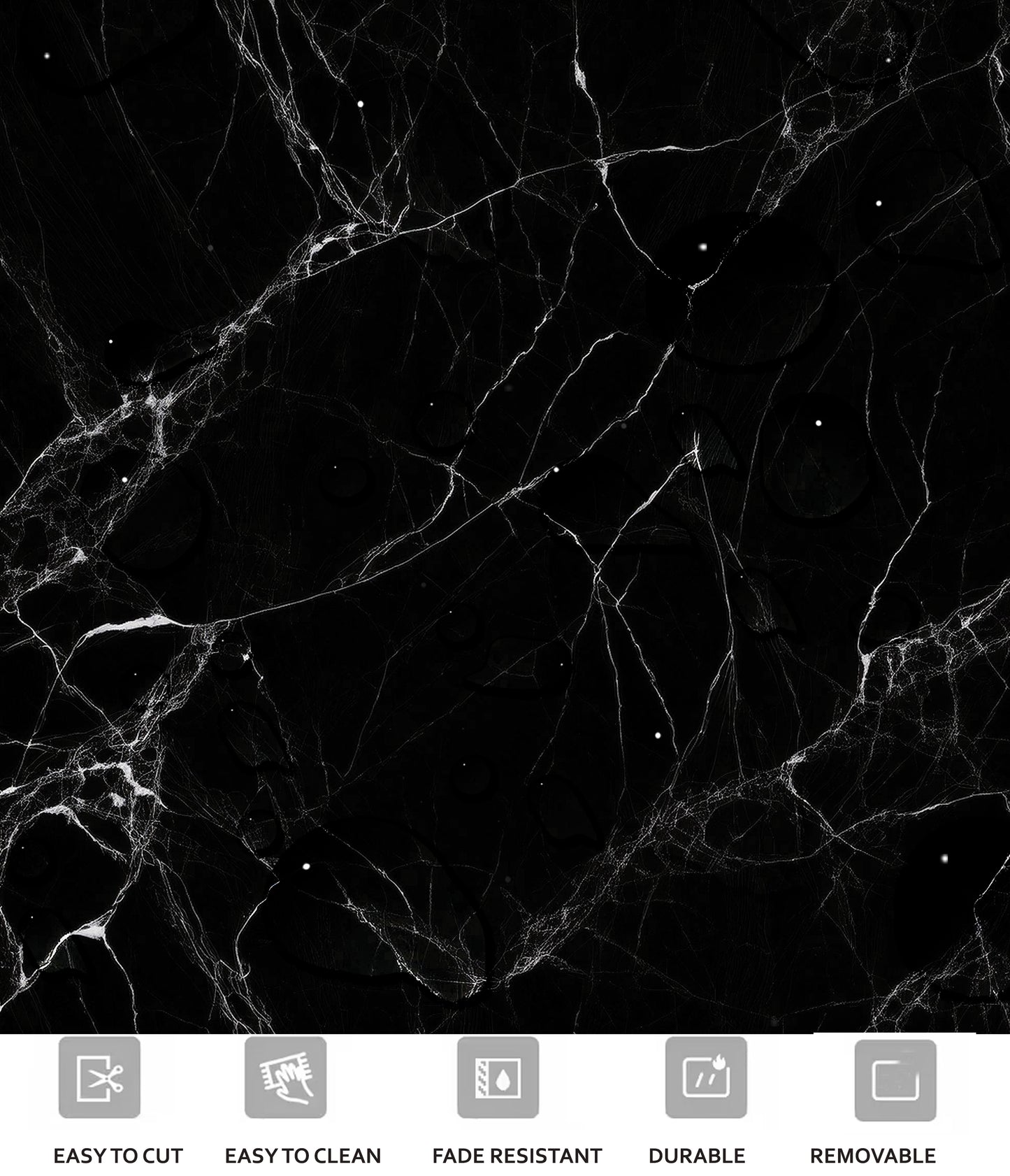 Marble Black Peel & Stick Tile