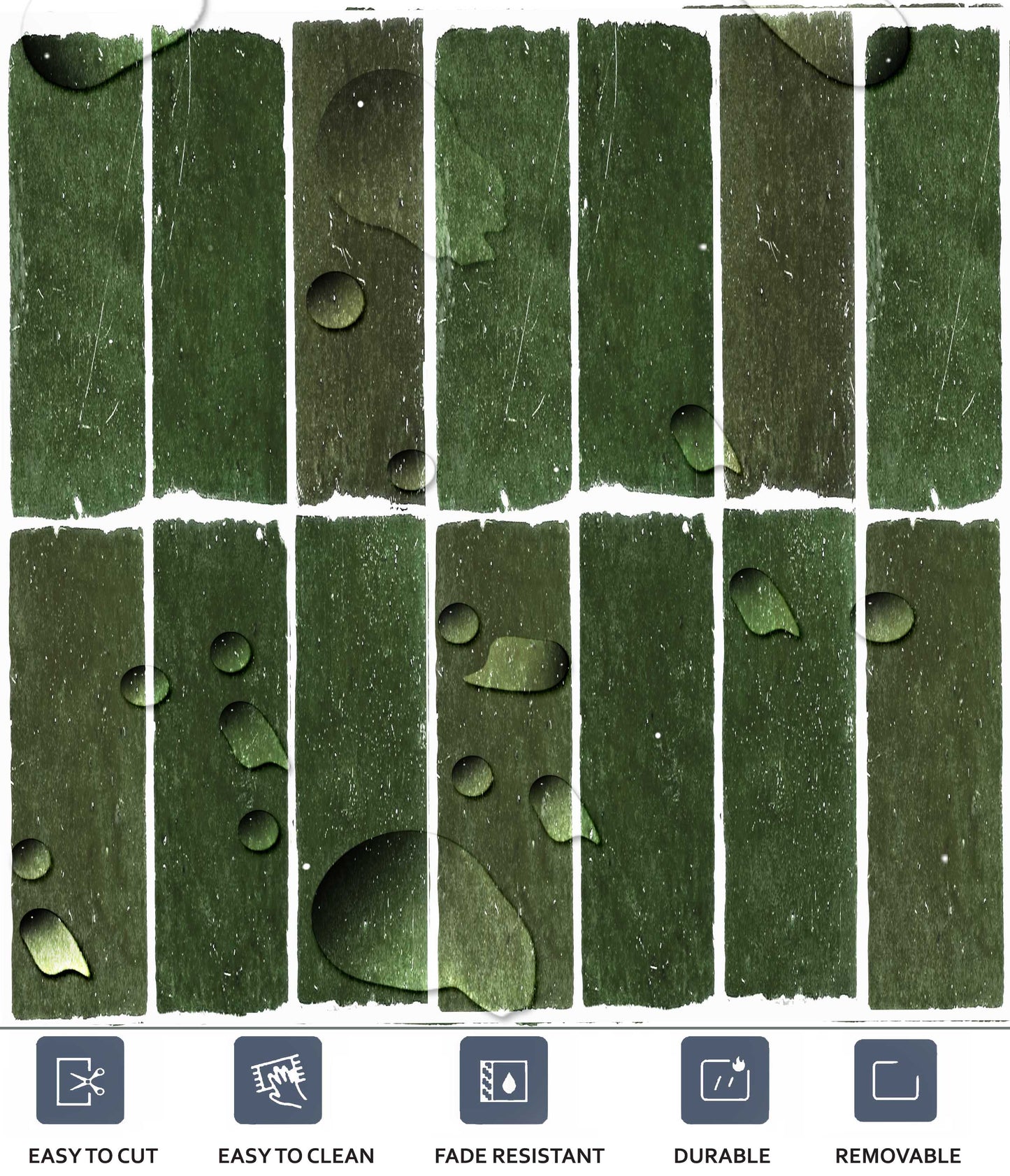 Mizzle Green Subway  Peel & Stick Tile