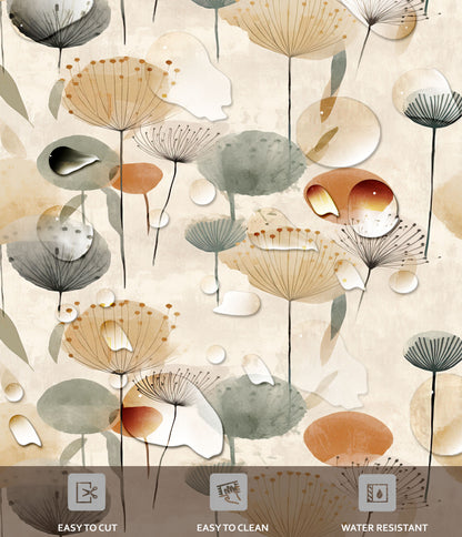 Boho dandelion Peel & Stick Wallpaper