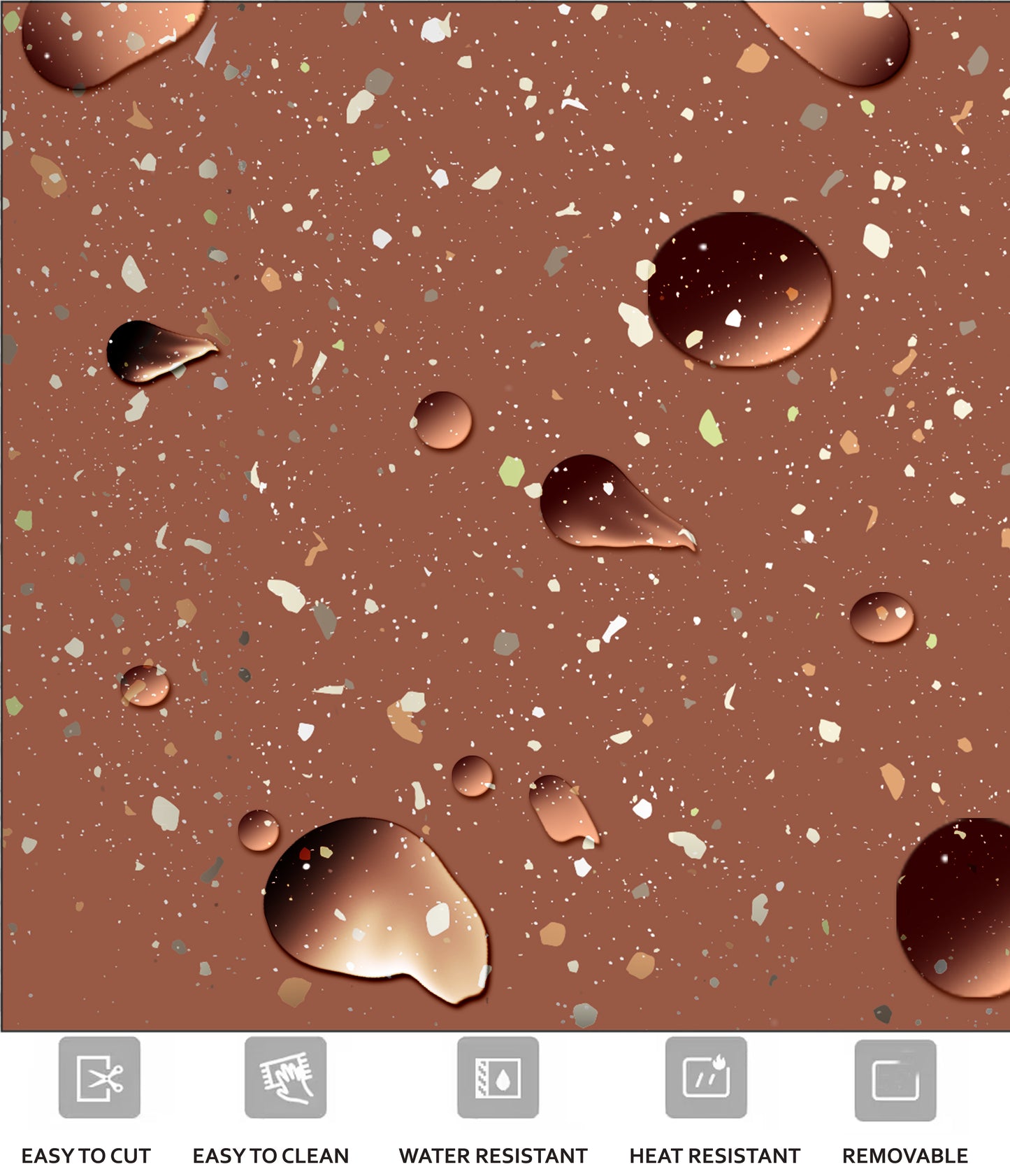 Terrazzo Terracotta  Peel & Stick Tile