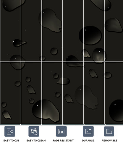 Lyon Black Kitkat  Peel & Stick Tile