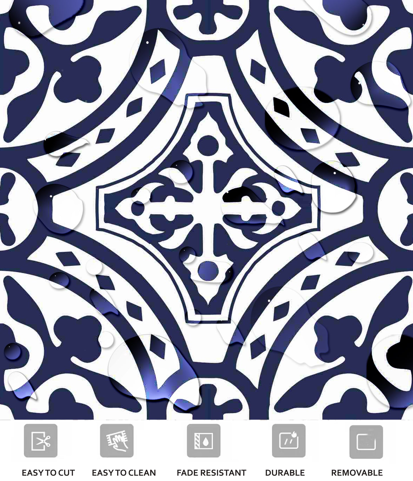 Loures Blue Peel & Stick Tile