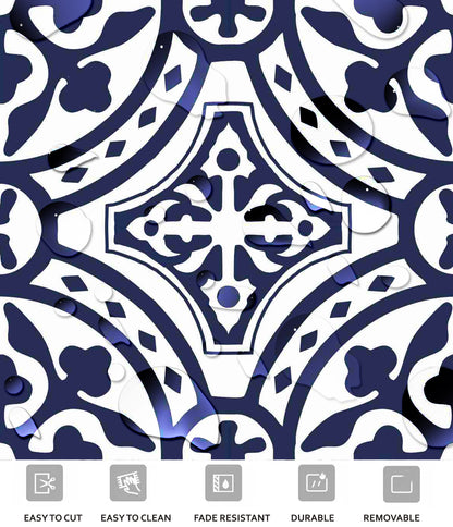 Loures Blue Peel & Stick Tile