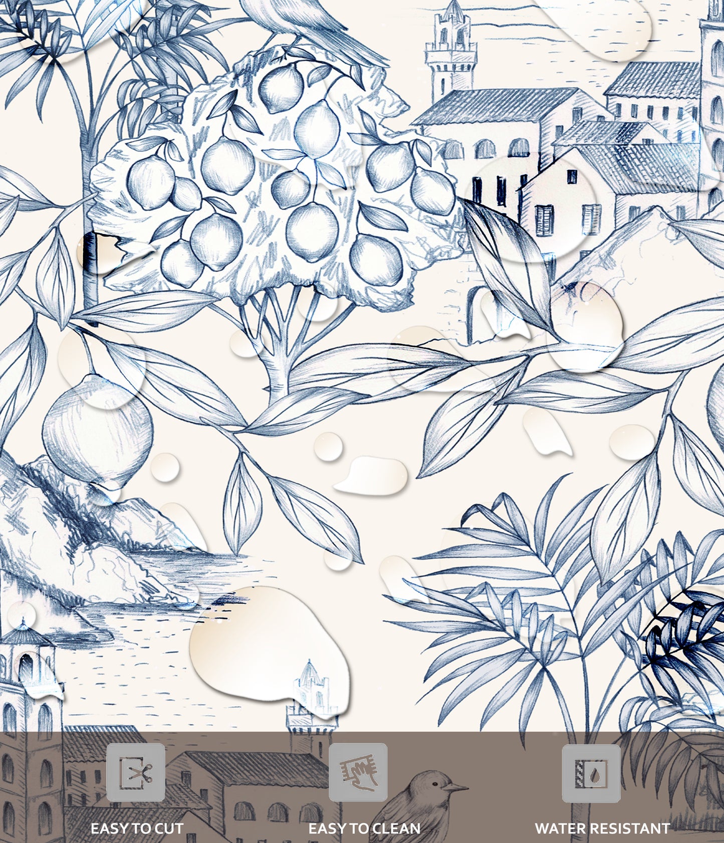 Marseilles Toile Peel & Stick Wallpaper