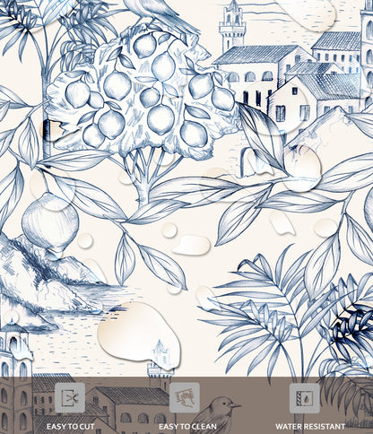 Marseilles Toile Peel & Stick Wallpaper