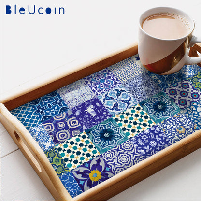 Blue pottery Peel & Stick Tile